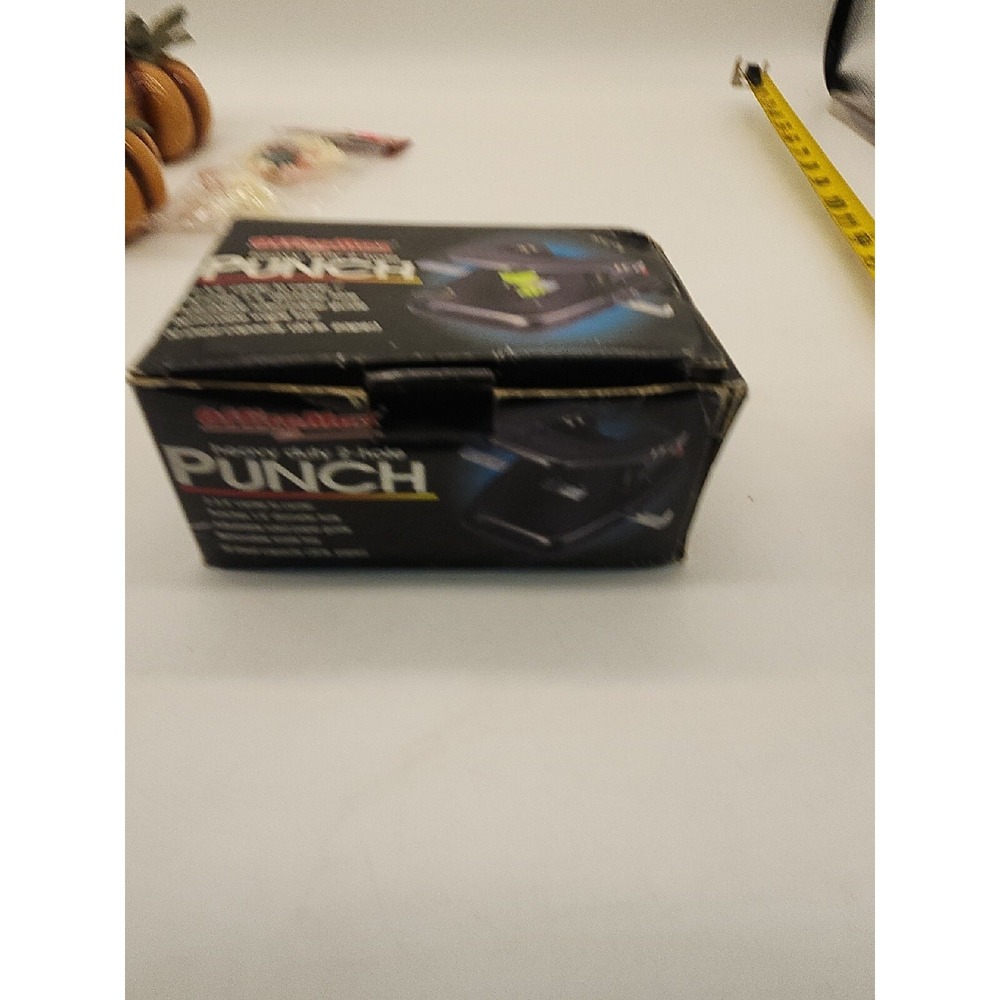 Heavy Duty Black Office Max 2-Hole Punch Office Equipment Paper New